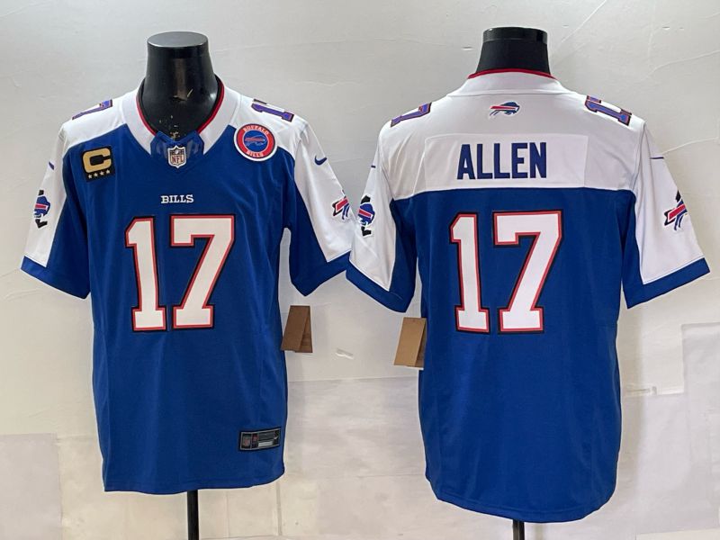 Men 2025 Nike Buffalo Bills #17 Allen Blue Limited NFL Jersey style 03